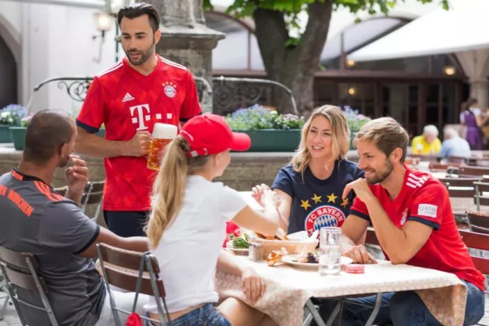 Football Fans in Munich City Center