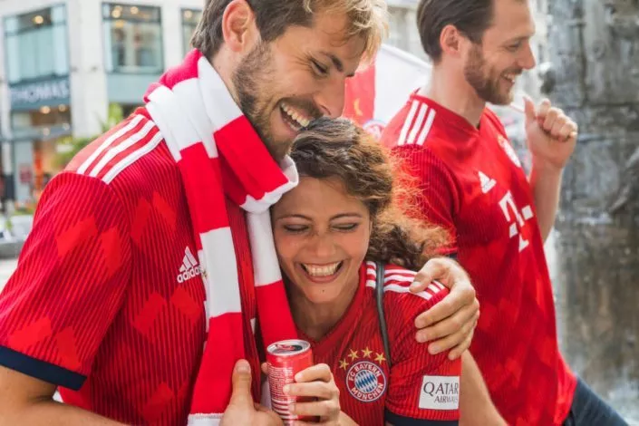 Football Fans in Munich City Center