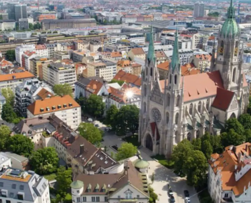 Ludwigsvorstadt mit St. Paul Luftaufnahme © München Tourismus Redline Enterprises